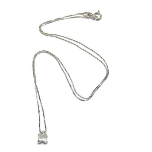 colgante de 4 garras de oro blanco de 18k con un diamante auténtico de 0.25cts - Imagen 3