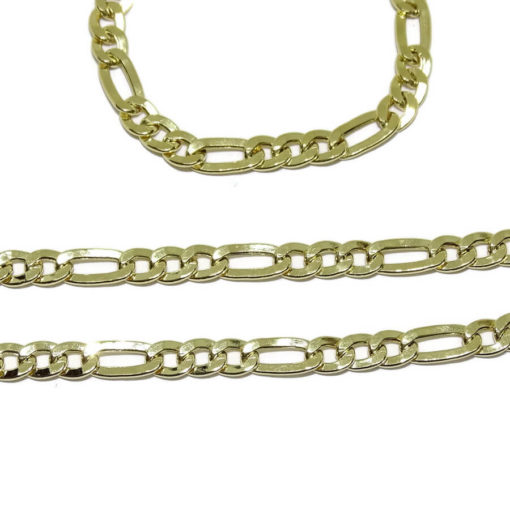 cadena de oro amarillo de 18k modelo 3x1 de 60cm 4mm de ancha. 6.75gr - Imagen 5