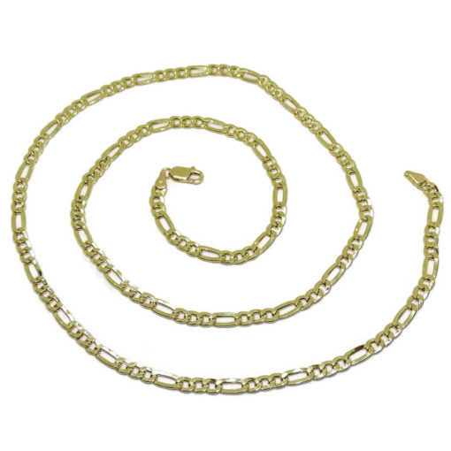 cadena de oro amarillo de 18k modelo 3x1 de 60cm 4mm de ancha. 6.75gr