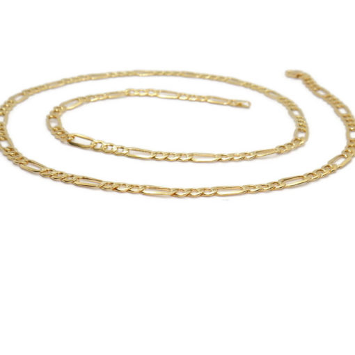 Fuerte cadena de oro amarillo de 18k modelo 3x1 de 60cm de larga y 4mm de ancha. Peso; 8.00gr - Imagen 6