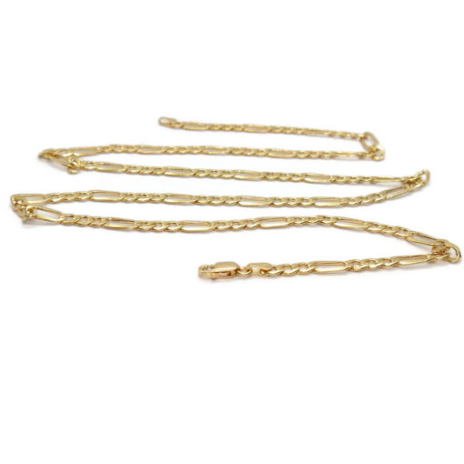 Fuerte cadena de oro amarillo de 18k modelo 3x1 de 60cm de larga y 4mm de ancha. Peso; 8.00gr - Imagen 5