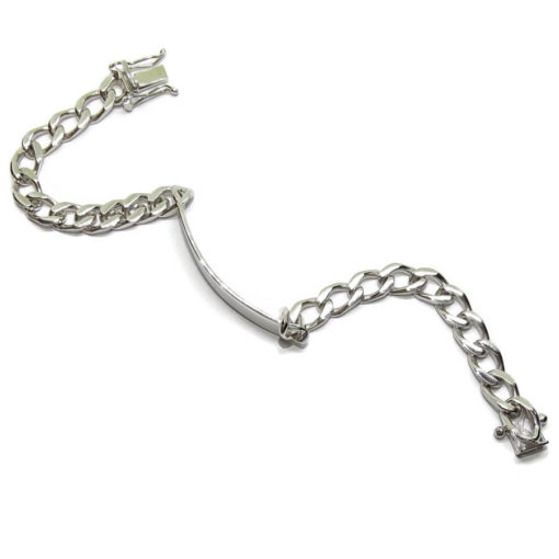 Esclava para Hombre de Oro blanco de 18k Maciza, 21.95gr - Imagen 4