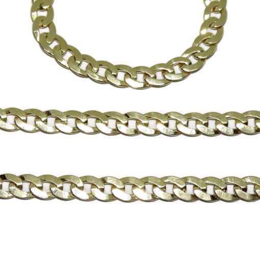 Cadena para hombre de oro amarillo de 18k tipo barbada grande, de 4mm 16.80gr