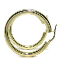 Pendientes aros de oro amarillo de 18k 4mm de grosor. 5.60gr