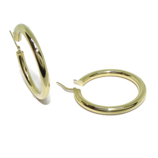 Pendientes aros de oro amarillo de 18k 4mm de grosor. 5.60gr - Imagen 7