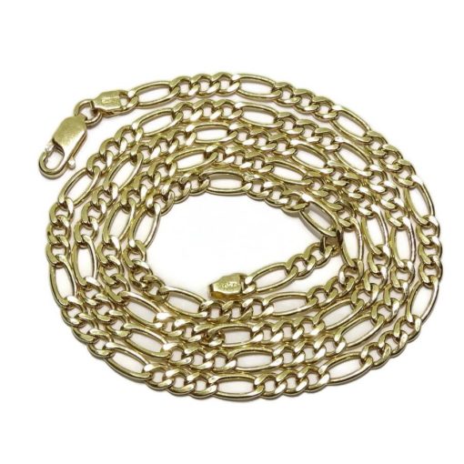 Fuerte cadena de oro amarillo de 18k para hombre de 4mm 3x1 11.15gr