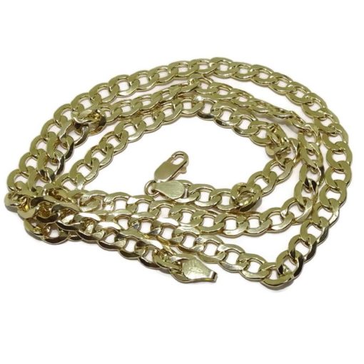 Cadena de oro amarillo de 18k para hombre modelo barbada plana hueca de 6.5mm - Imagen 3