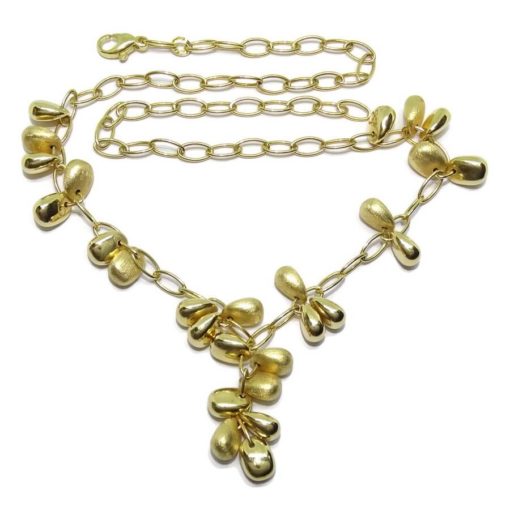 Collar de oro amarillo de 18k con 27 pepitas de oro - Imagen 3