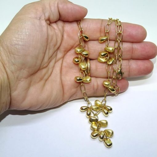 Collar de oro amarillo de 18k con 27 pepitas de oro - Imagen 5