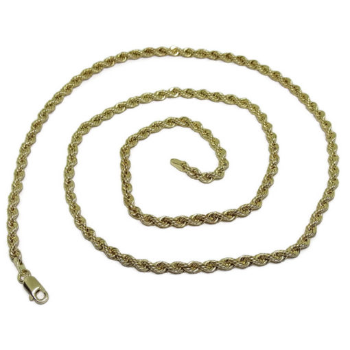 Cordón salomónico de oro amarillo de 18k de 3.3Mm de ancho por 60cm - Imagen 5
