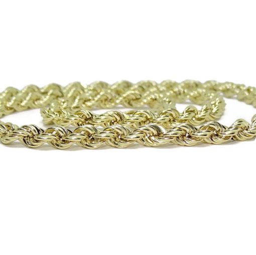 Cordón salomónico de oro amarillo de 18k de 5Mm de ancho por 60cm. Peso; 14.65gr. - Imagen 3