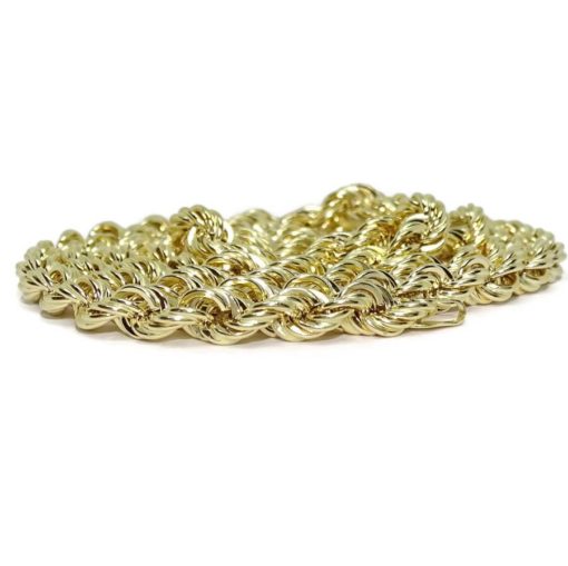 Cordón salomónico de oro amarillo de 18k de 5Mm de ancho por 60cm. Peso; 14.65gr. - Imagen 5