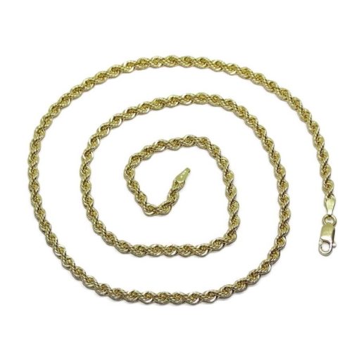 Cordón de oro amarillo de 18k de 4mm de ancho y 60cm de largo. Peso, 10.30gr de oro de 18K - Imagen 6