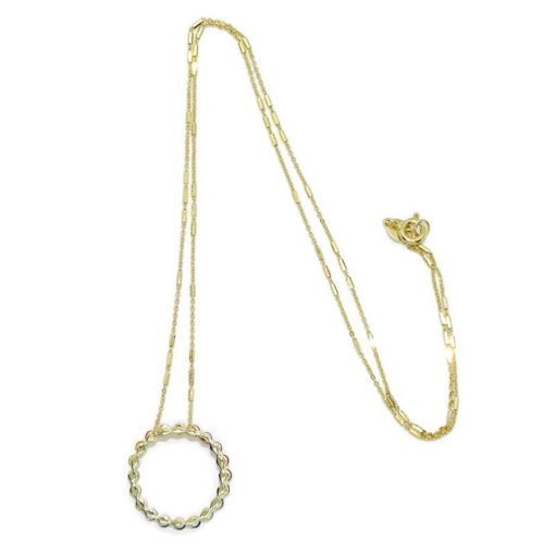 colgante para mujer de oro amarillo de 18k y 0.91cts de zafiros de color certificados - Imagen 4