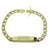 Pulsera para hombre de oro amarillo de 18k con placa. Maciza