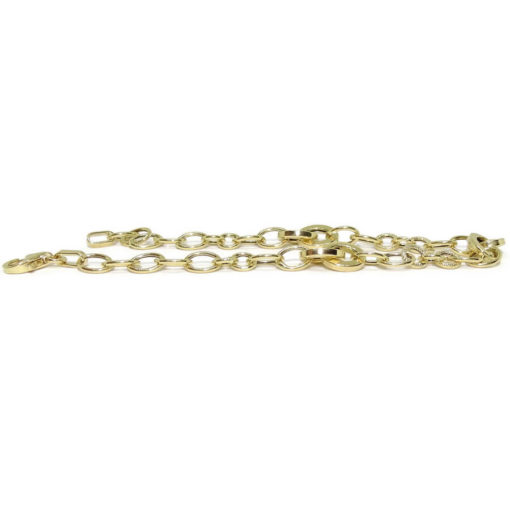 Pulsera de oro amarillo de 18k con anillas mate y brillo. 19.00cm de larga. - Imagen 7