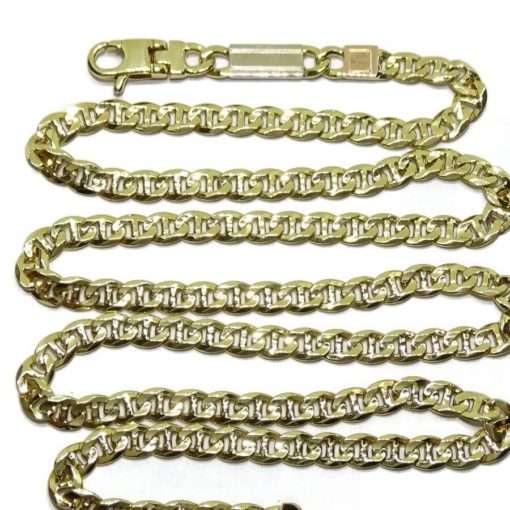 Cadena de Oro Amarillo de 18k de oro Macizo para Hombre, de eslabones tipo ancla de 5mm - Imagen 4
