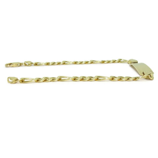 Pulsera para hombre o cadete de oro amarillo de 18k con placa y cadena 3x1 de 5mm de ancha - Imagen 7