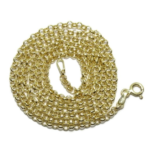 Cadena para Mujer de Oro Amarillo de 18k modelo rolo de 60cm