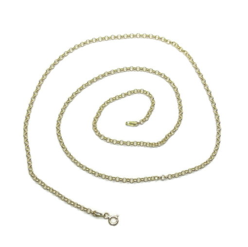 Cadena para Mujer de Oro Amarillo de 18k modelo rolo de 60cm - Imagen 4