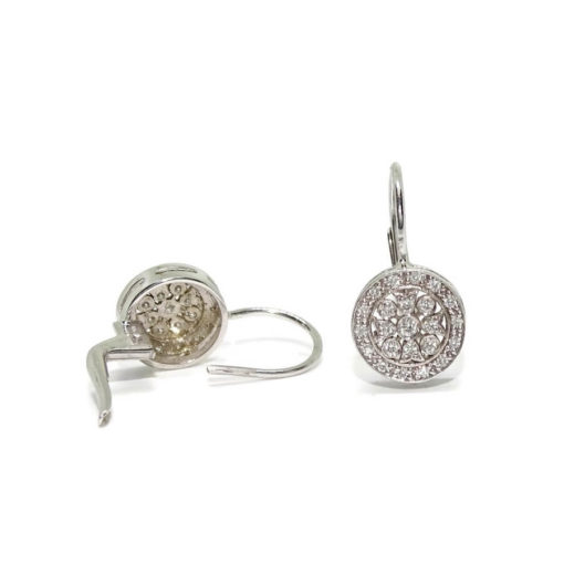 Pendientes de oro blanco de 18k con 0.40cts de diamantes. - Imagen 6