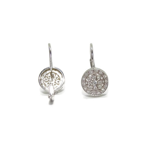 Pendientes de oro blanco de 18k con 0.40cts de diamantes. - Imagen 5