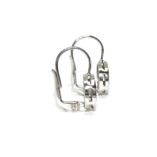 Pendientes de oro blanco de 18k con 0.40cts de diamantes. - Imagen 4