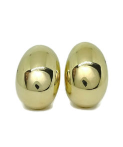 pendientes para mujer de oro amarillo todo brillo de 18k con cierre omega