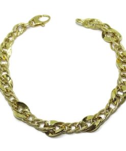Pulsera para mujer de 6mm de ancha todo oro amarillo 18k
