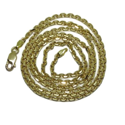 Cadena para Hombre de Oro Amarillo de 18k Macizo, Modelo Forzada 2mm