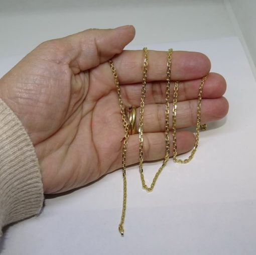 Cadena para Hombre de Oro Amarillo de 18k Macizo, Modelo Forzada 2mm - Imagen 4
