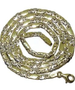 Cadena de Oro macizo de 18k combinados ojo de perdiz, ocho y eslabón completo