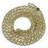 Cadena de oro amarillo de 18k hueca para hombre modelo ancla de 4mm de ancha y 60cm de larga