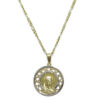 Precioso collar ideal para comunión de oro amarillo de 18K con cadena 3x1 Virgen niña.
