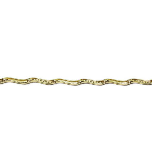 Pulsera de oro amarillo de 18 quilates para mujer con circonitas. Clásica y elegante. - Imagen 4