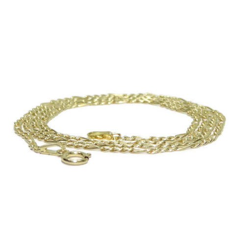 Cadena de oro amarillo de 18k modelo 3x1 de 45cm de larga y 2mm de ancha. Peso; 1.30gr - Imagen 3