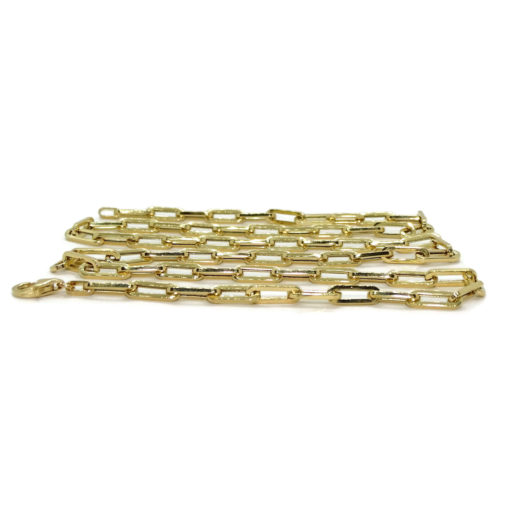 Cadena de Oro Amarillo de 18k de oro para Hombre modelo forzada de 4mm de ancho y 60cm de Larga. Cierre mosquetón. Peso; 11.05 gr de Oro de 18k. - Imagen 5
