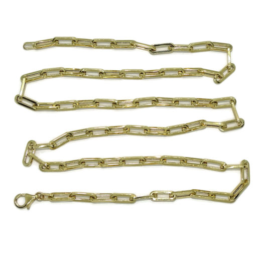 Cadena de Oro Amarillo de 18k de oro para Hombre modelo forzada de 4mm de ancho y 60cm de Larga. Cierre mosquetón. Peso; 11.05 gr de Oro de 18k. - Imagen 4