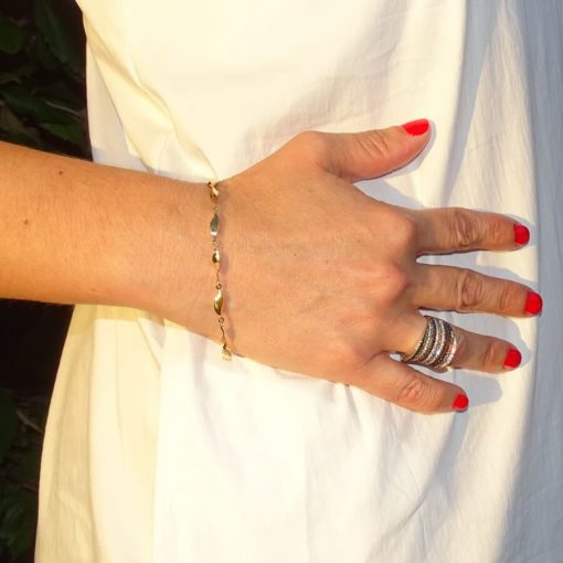 Pulsera para mujer de Oro Amarillo de 18k con cadena de eslabones. 3.40gr - Imagen 2