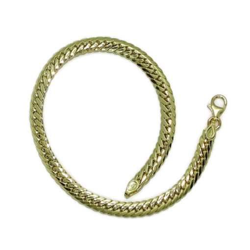 Pulsera clásica para mujer de Oro Amarillo de 18k de 19.50cm de Larga. Cierre mosquetón Peso; 4.10 gr de oro de 18k. - Imagen 5