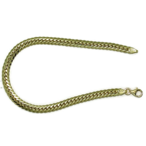 Pulsera clásica para mujer de Oro Amarillo de 18k de 19.50cm de Larga. Cierre mosquetón Peso; 4.10 gr de oro de 18k. - Imagen 4