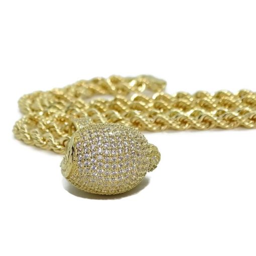 Collar de oro para hombre con guante de oro de boxeo y cordón grande. 21.20 gr todo oro 18k. - Imagen 6