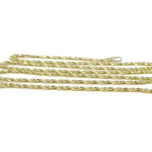 Cadena de oro amarillo macizo de 18k para hombre de eslabones ojo de tigre de 4mm de ancha y 60cm de larga.15.45gr de oro de 18k. - Imagen 6
