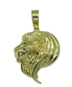 Colgante de oro amarillo de 18k cabeza de león.15.65 gr de oro de 18k.