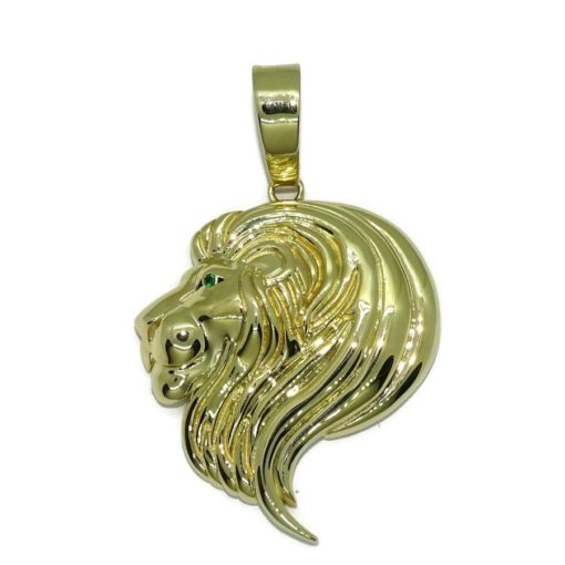 Colgante de oro amarillo de 18k cabeza de león.15.65 gr de oro de 18k.
