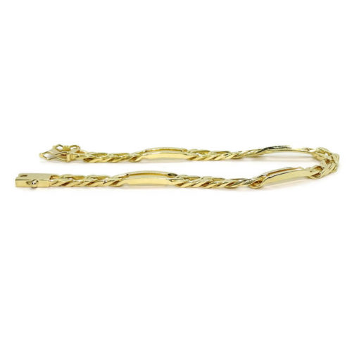 Pulsera para hombre de oro amarillo macizo de 18k con barras. - Imagen 5
