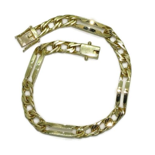 Pulsera para hombre de oro amarillo macizo de 18k con barras. - Imagen 3