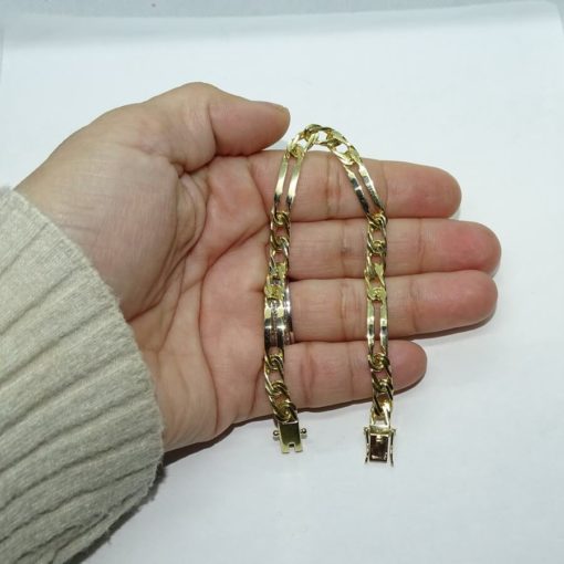 Pulsera para hombre de oro amarillo macizo de 18k con barras. - Imagen 4