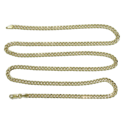 Cadena para hombre de oro amarillo de 18k y 60cm de larga. 3.50 mm de ancha. Modelo barbada con cierre mosquetón. 4.40 gr de oro de 18k - Imagen 5