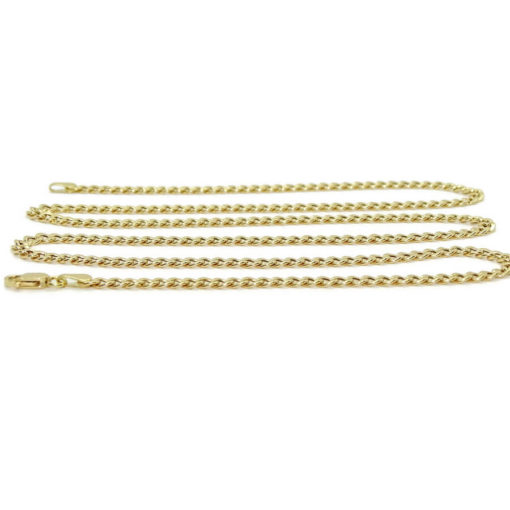 Cadena para hombre de oro amarillo de 18k y 60cm de larga. 3.50 mm de ancha. Modelo barbada con cierre mosquetón. 4.40 gr de oro de 18k - Imagen 4